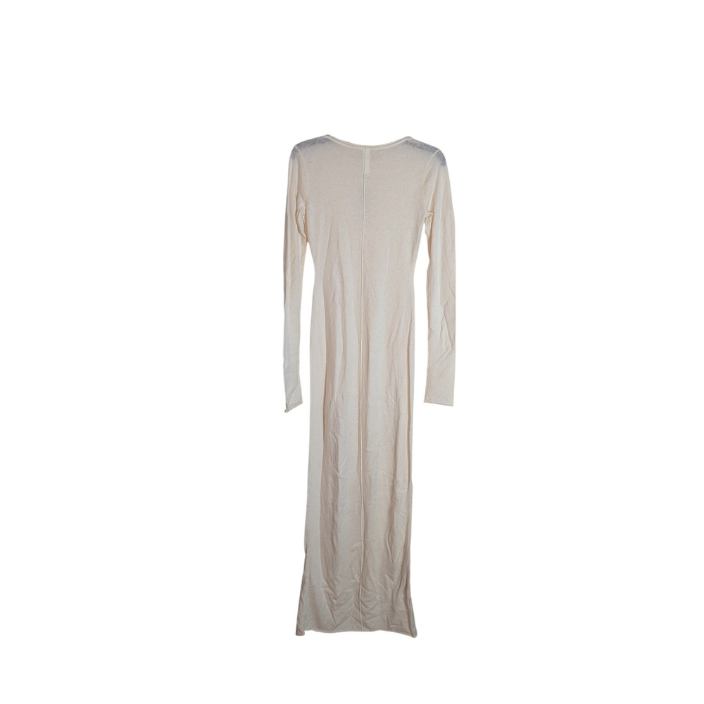 SKIMS Sheer Cashmere Long Sleeve Maxi Dress Egret Cream White DS-DRS-10286W S - Picture 5 of 6